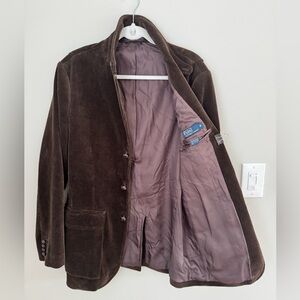 Vtg Polo Ralph Lauren Corduroy Hunting Shooting Sport Coat Blazer Brown Size M